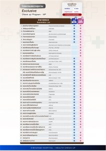 โปรแกรมตรวจสุขภาพ Exclusive