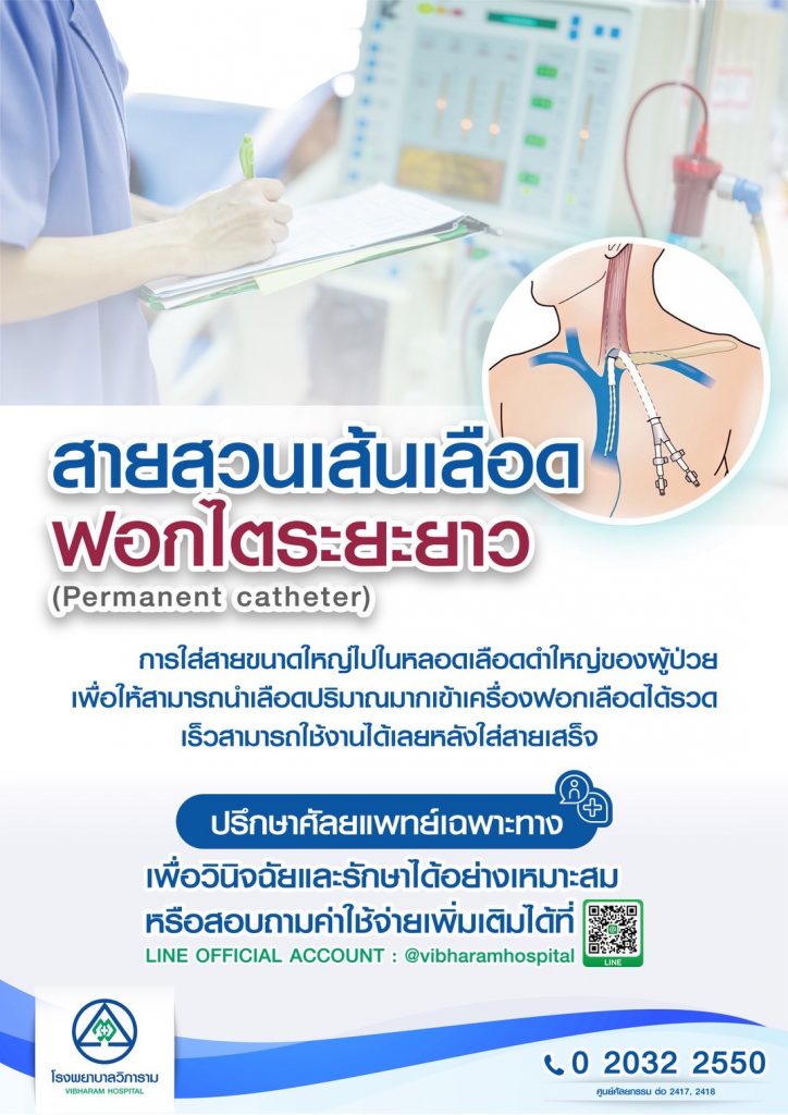 สายสวนเส้นเลือดฟอกไตระยะยาว